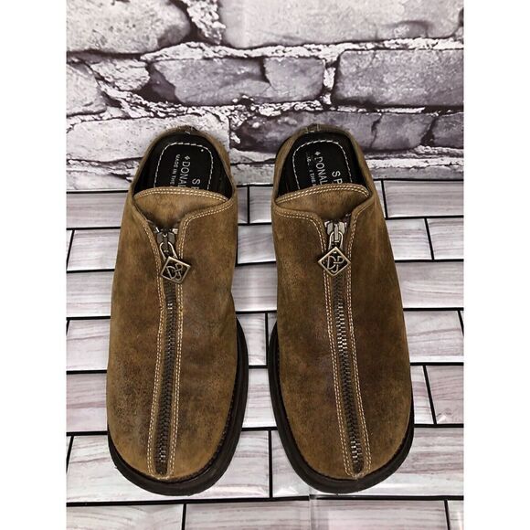 Donald J Pliner Sport Hush Brown Leather Shimmer Clogs Shoes Women Sz 7.5N US/38 - Picture 11 of 16